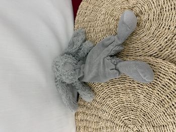 Doudou plat lapin gris -