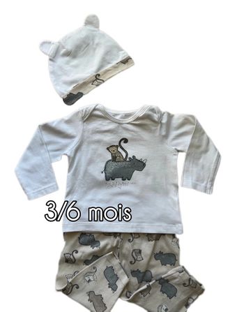 Pyjama + bonnet animeaux