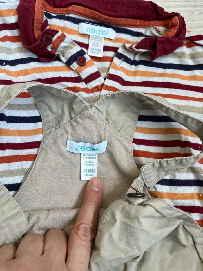 Tenue salopette t-shirt 18 mois - photo numéro 4