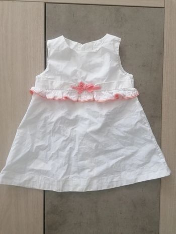 Robe blanche et rose / Tex / 12 mois