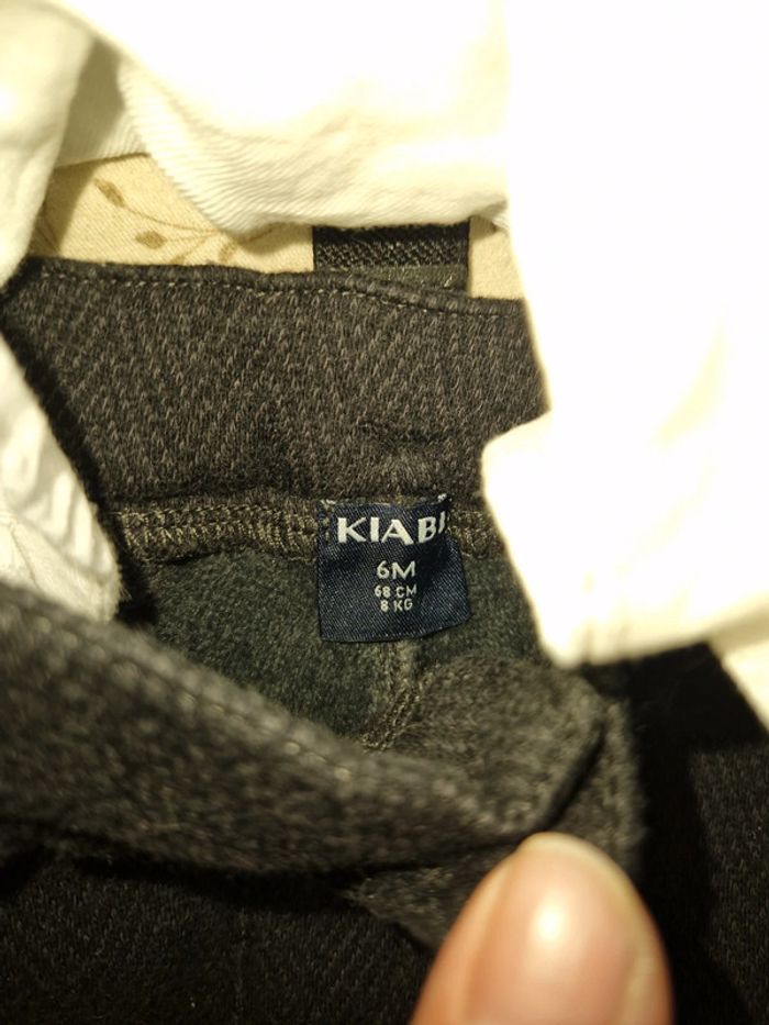 Pantalon bretelle chemise kiabi 6 mois - photo numéro 3