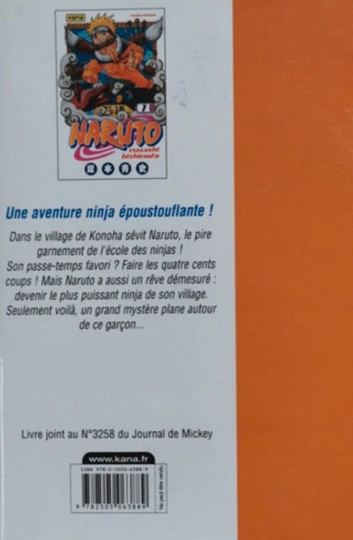 Manga Naruto tome 1 édition limitée journal de Mickey - photo numéro 4