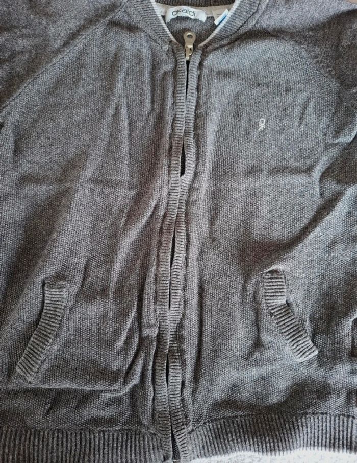👦 6 ans gilet gris zippée dans capuche okaidi - photo numéro 7