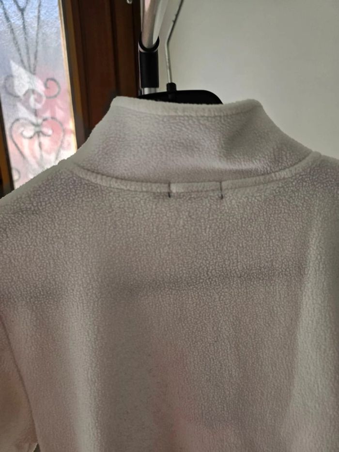Pull polaire zip blanc/ rose fille 10 ans - photo numéro 5