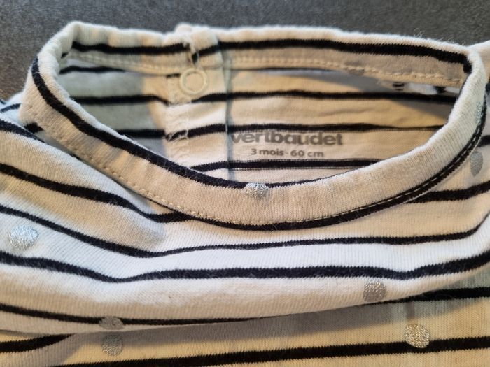 Lot 2 t-shirts manches longues 3 mois - photo numéro 2