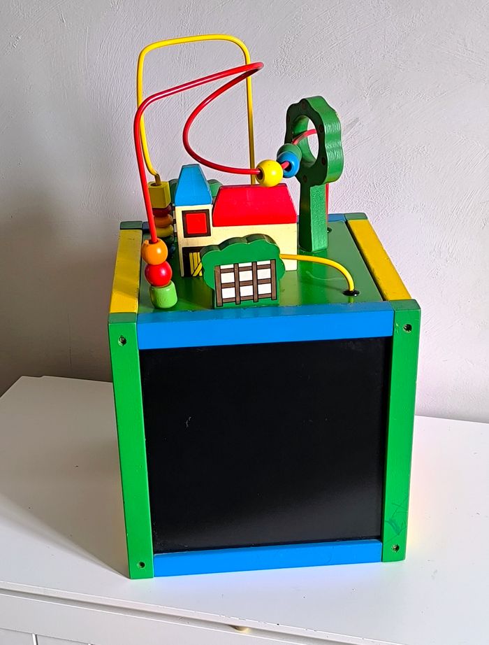Grand cubes d'activités XXL en bois 5 en 1 Montessori - photo numéro 3