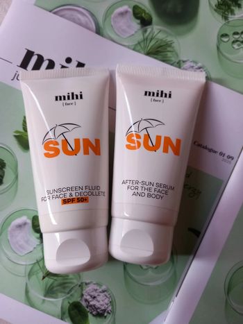 Set SUN. Fluide solaire pour le visage et le décolleté SPF 50+ Et un après soleil