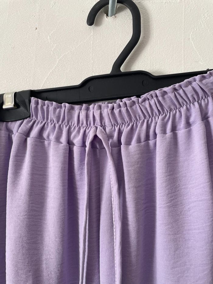 Pantalon en lin violet 725 - photo numéro 3