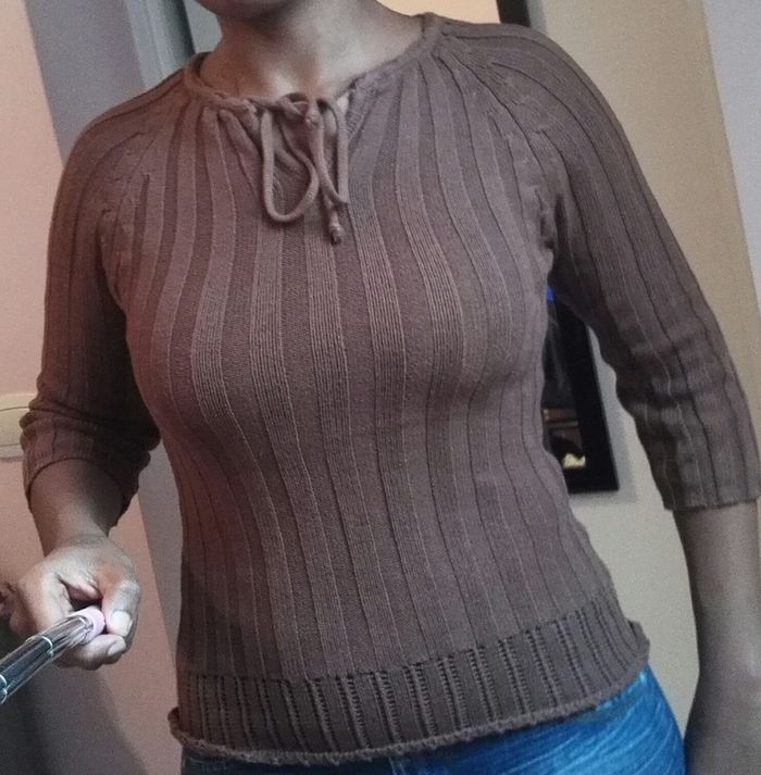 Pull marron - photo numéro 4