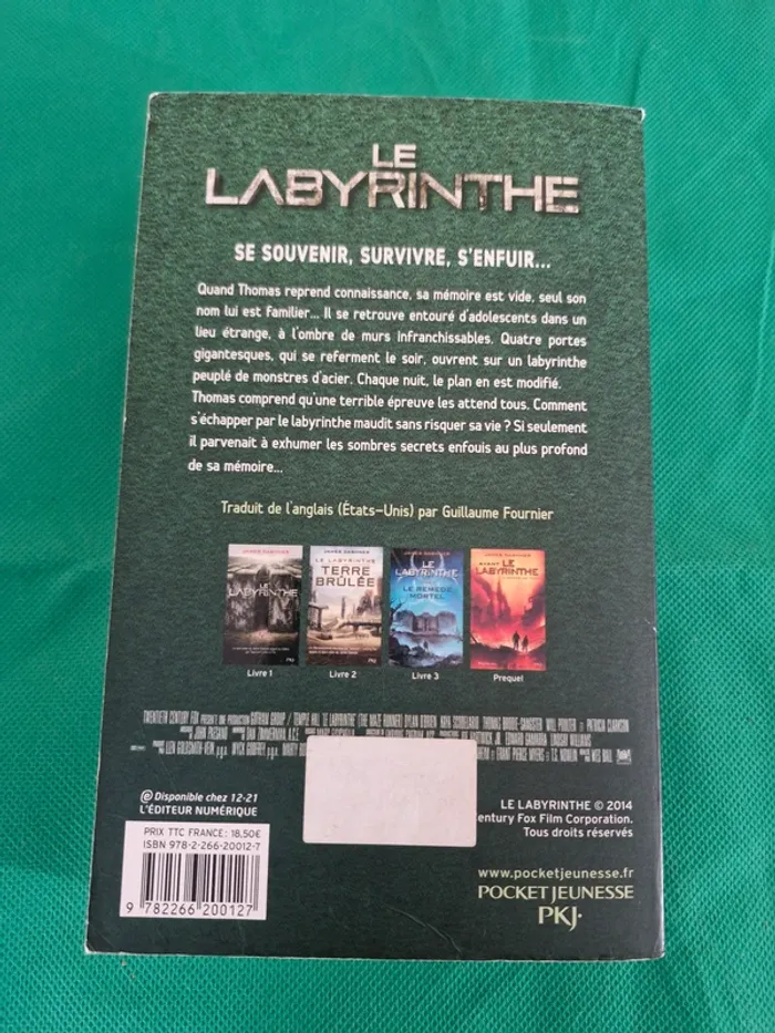 Le labyrinthe L'épreuve Livre 1 James Dashner - photo numéro 5