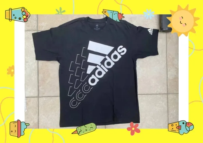 T shirt adidas noir blanc - photo numéro 2