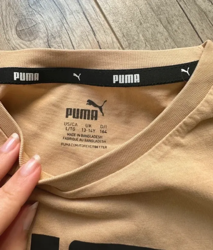 T shirt beige puma 14ans - photo numéro 3