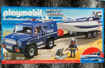 Playmobil - 5187 - Figurine - Fourgon Et Vedette De Police