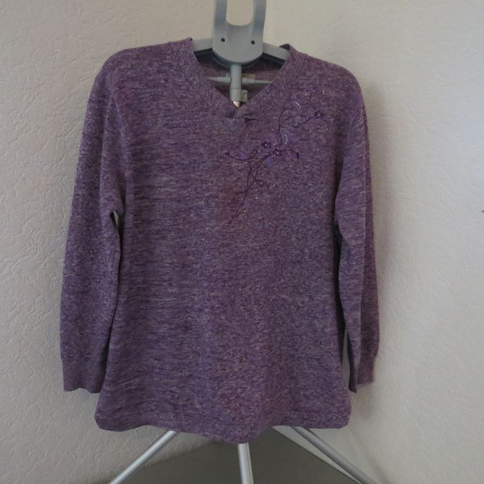 🌸 Pull violet chiné – confortable & élégant 🌸 - photo numéro 4