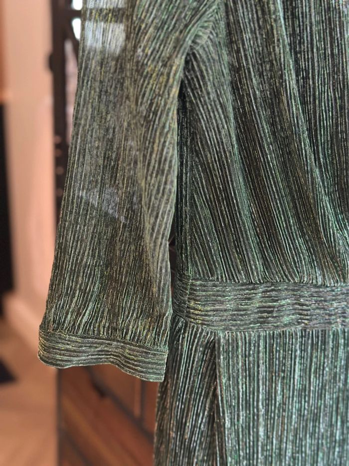 Robe longue IKKS vert métallisé – Taille 36 – Neuve étiquette - photo numéro 8
