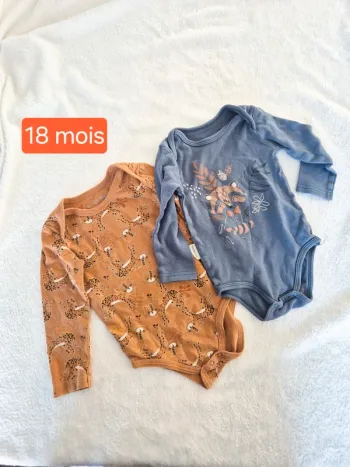 Lot 2 bodies petit béguin 18 mois