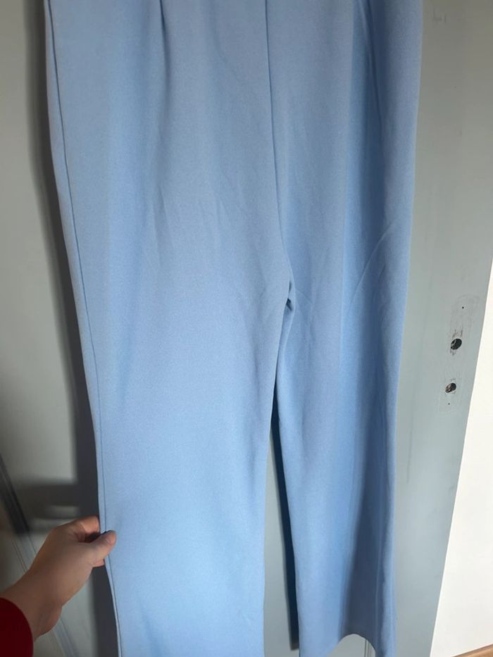 Magnifique combinaison manches longues et fentes aux chevilles turquoise • shein • taille S/36 - photo numéro 2