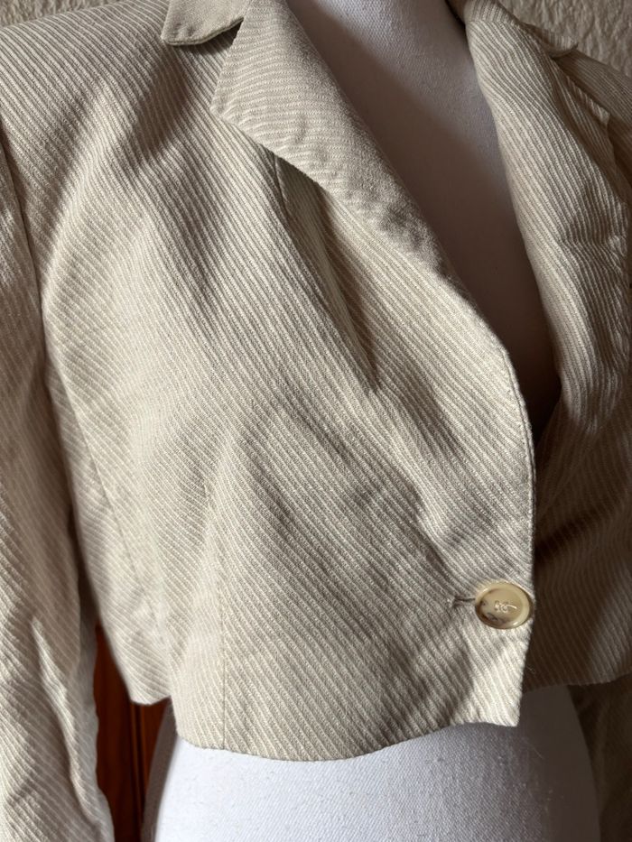 Blazer Cropped ZARA - Lin, Coton & Chanvre - Taille M / 38 - photo numéro 7