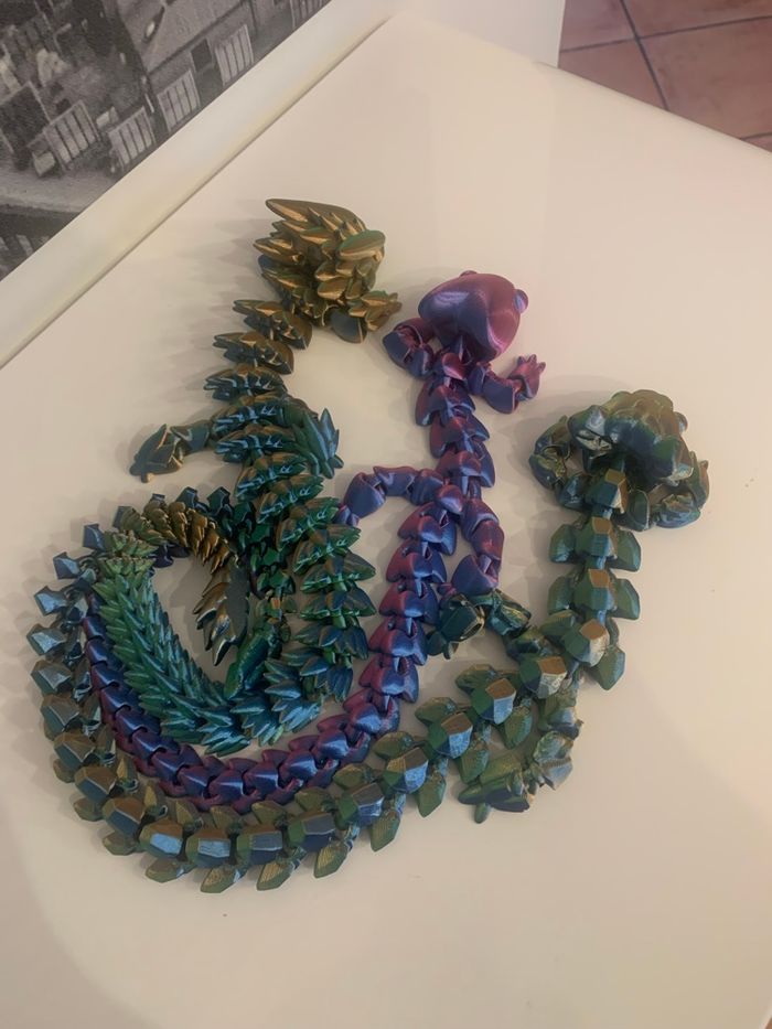 Lot de 3 grand dragons articulés - photo numéro 3