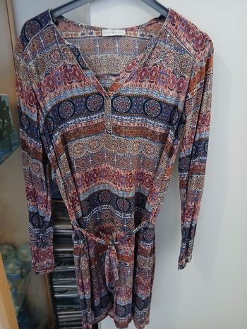 Robe courte multicolore