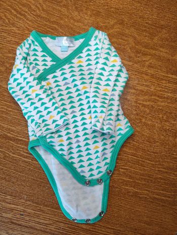 Body Manon & Valentin garçon 1 mois Vert