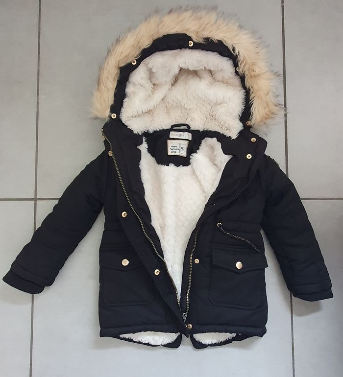 Parka noire fourrée capuche Orchestra 5 ans - photo numéro 2