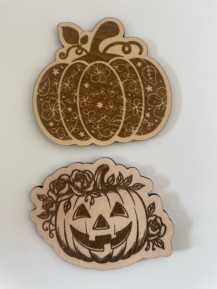 Magnet aimant Halloween automne en bois - photo numéro 3