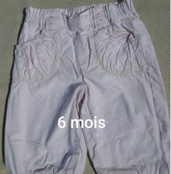 Pantalon rose pâle fille - printemps / été - TAO - 6 mois