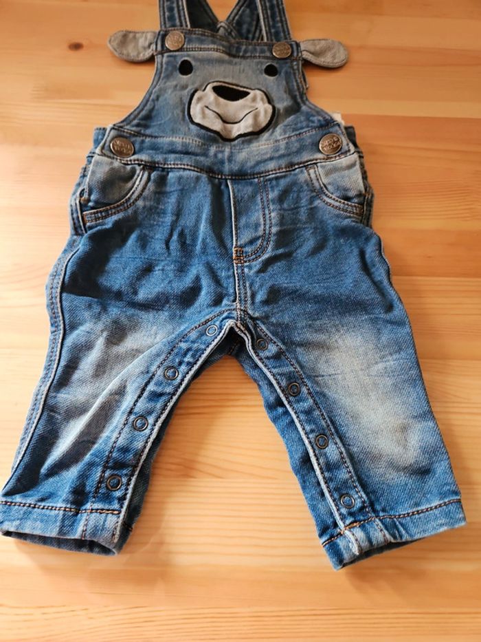 Salopette jeans bébé garçon 3 mois - photo numéro 3