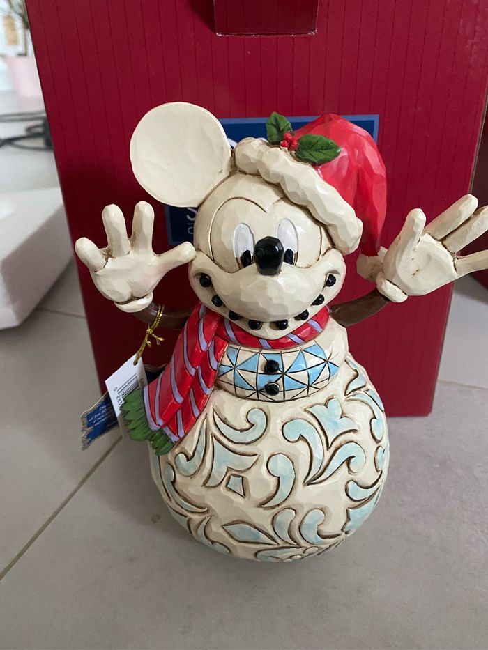 Figurine disney traditions Mickey bonhomme de neige