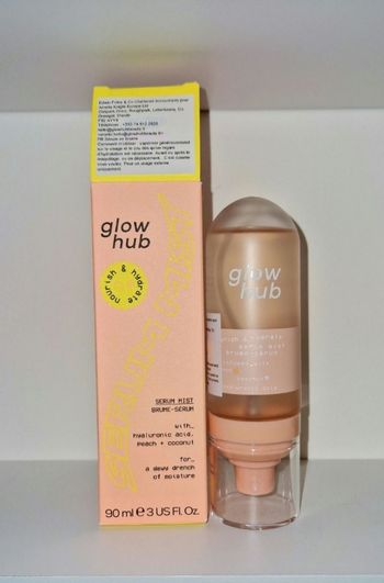 Brume sérum hyaluronique peche e5 coco glow hub neuve