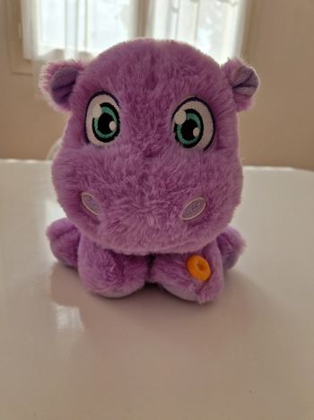 Peluche hippopotame violet tout doux
