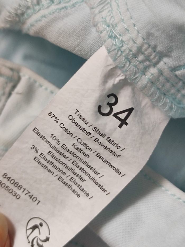 Jean coupe droite bleu clair taille XS - photo numéro 3