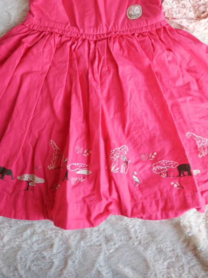 Ensemble (robe + boomer culotte) Fille 12 mois animaux savane éléphant Sergent major - photo numéro 5