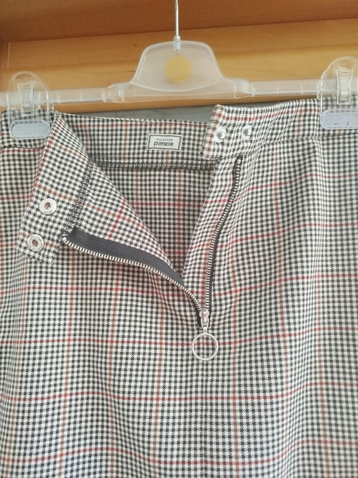 Jupe taille 34/36 motif pattes de poules - photo numéro 3