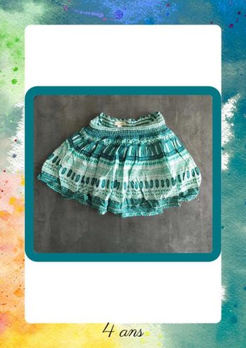 jupe verte / 4 ans