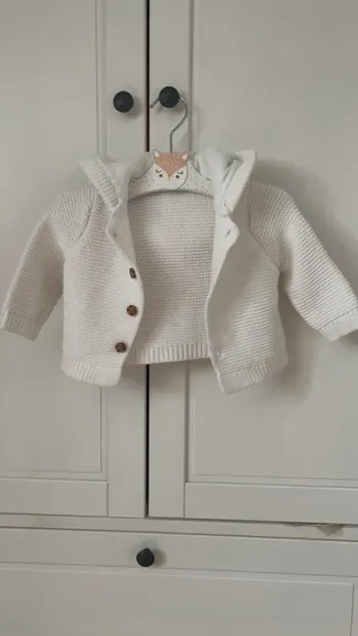 Gilet Cocoon et T shirt 3 pommes 3 mois - photo numéro 2