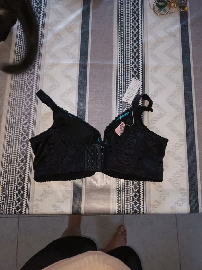 Soutien gorge noir et bleu vert - photo numéro 3