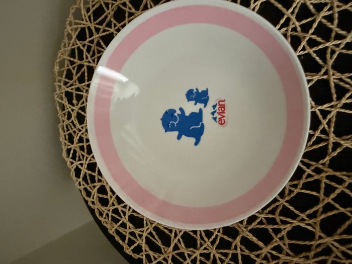 Assiette Publicitaire pour bébé " Evian " - photo numéro 2