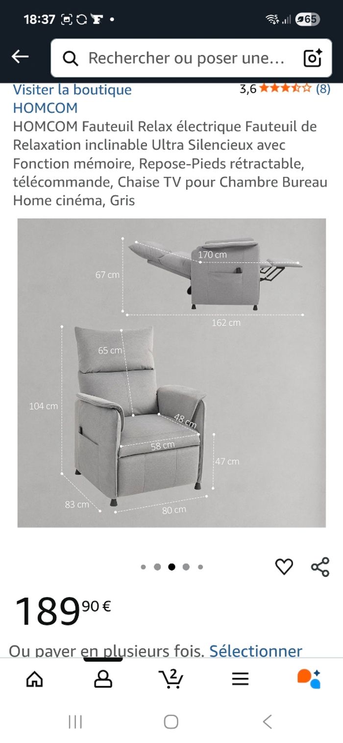 Fauteuil bien etre très très bon état - photo numéro 3
