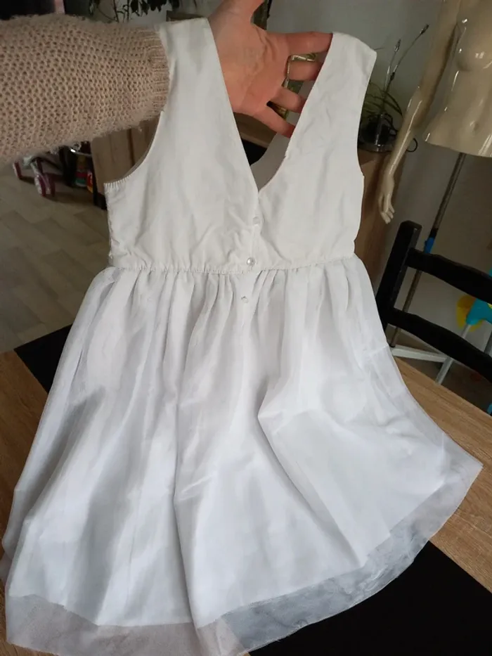 Robe blanche de cérémonie 8/10 ans - photo numéro 7