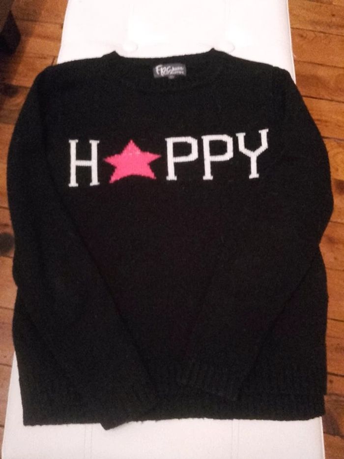 Pull à message 'happy' - photo numéro 2