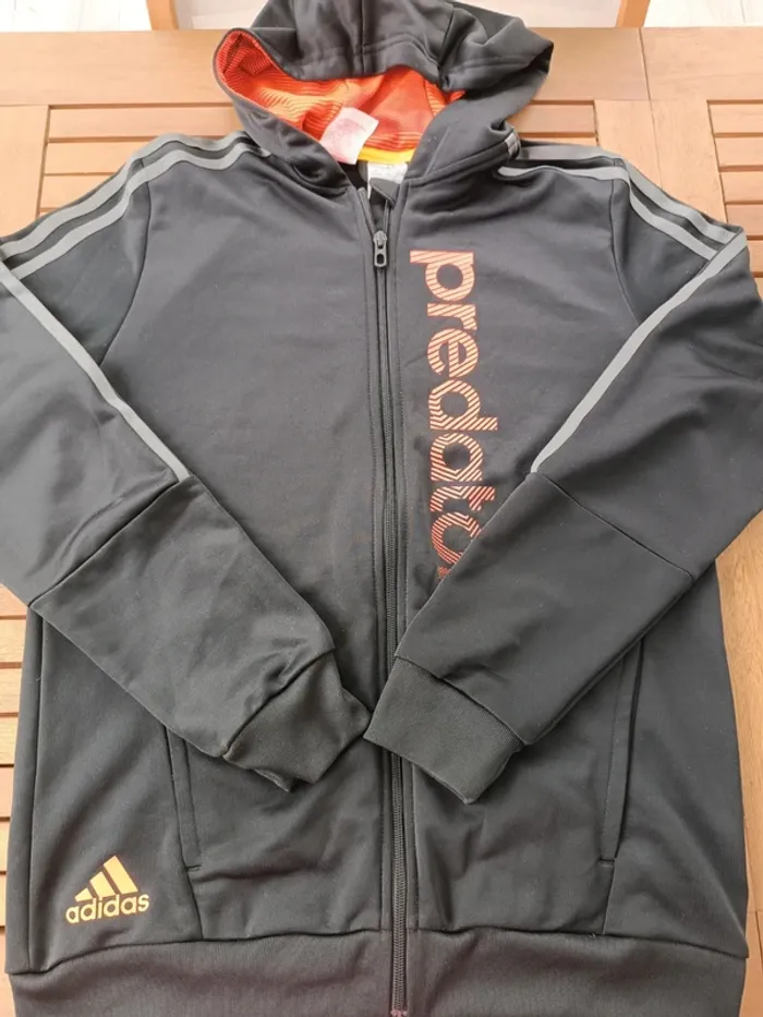 Veste garçon adidas noire et orange taille 15/16ans
