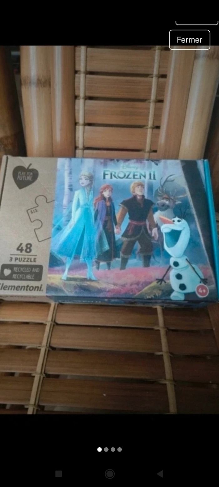 Lot 3 puzzle reíne dès neiges j3