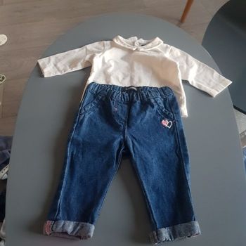 Ensemble jean et tee shirt mancha longue