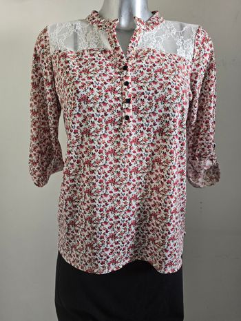 📌 Blouse fluide et dentelle Cache Cache