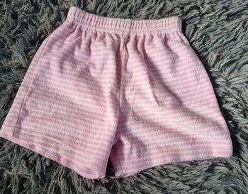 Short rose rayé 24mois