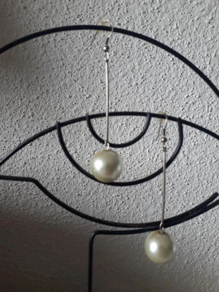 Buckles d'oreilles imitation perles