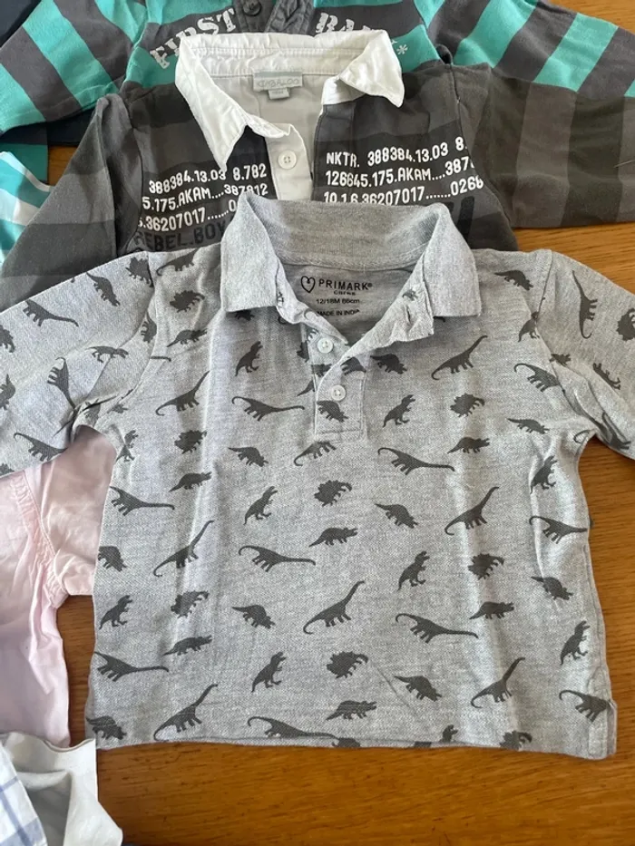 Lot 12 t-shirt ou chemises manches longues 18 mois - photo numéro 2