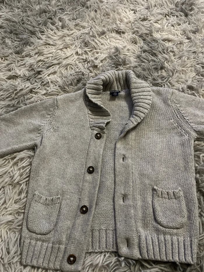 Gilet gris / veste à boutons - photo numéro 2